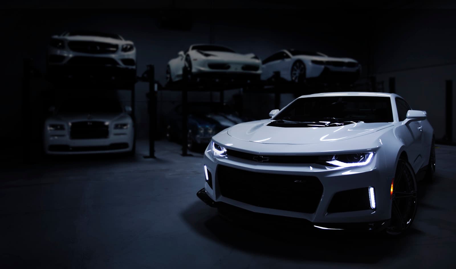 Sleek luxury sedan in a modern urban environment